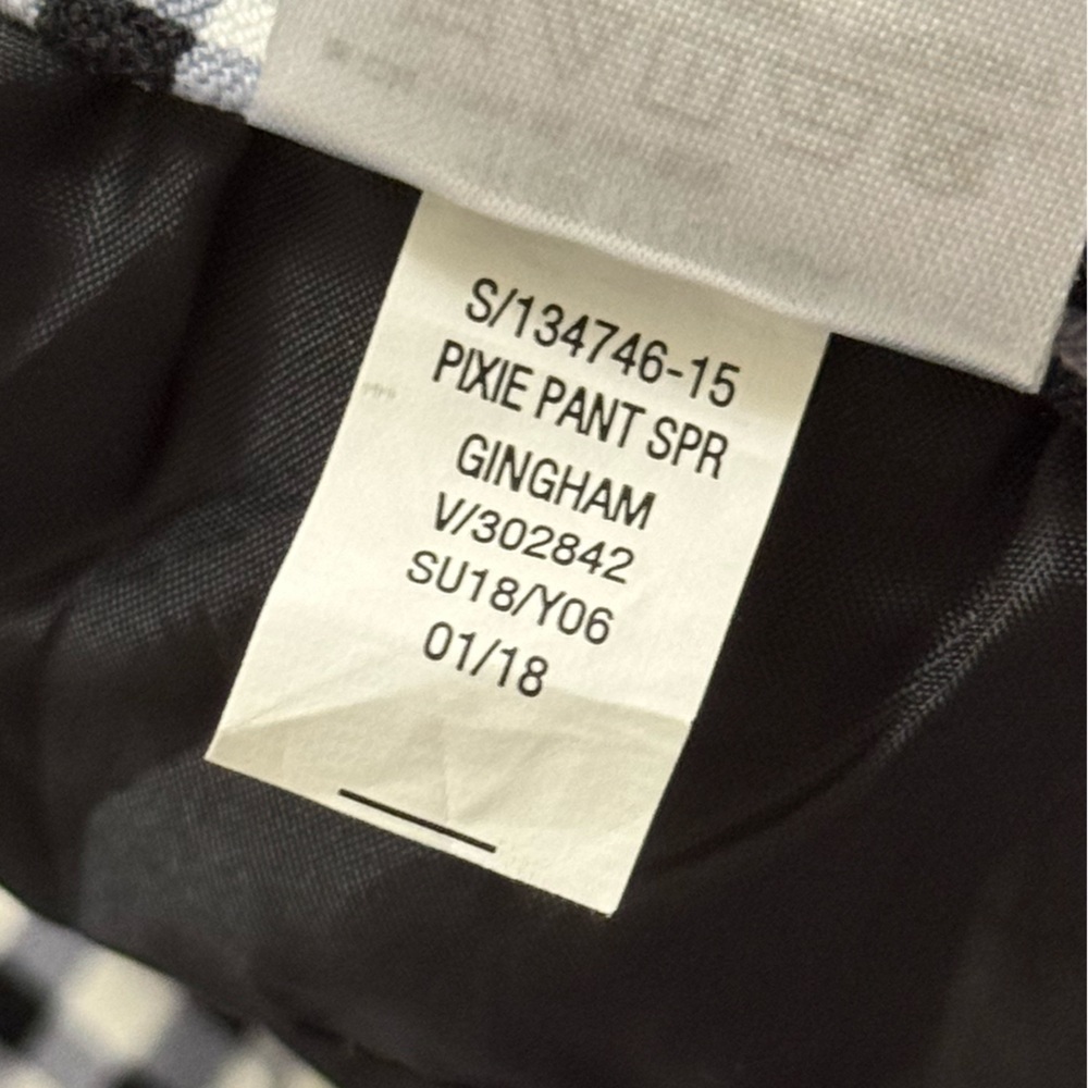 Old Navy Pixie Black White Gingham Plaid Pant Size 16 Academia Career Office - Picture 9 of 10